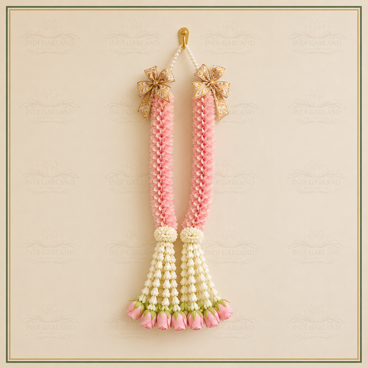 Elegant Floral Product Background with Soft Pink Flowers