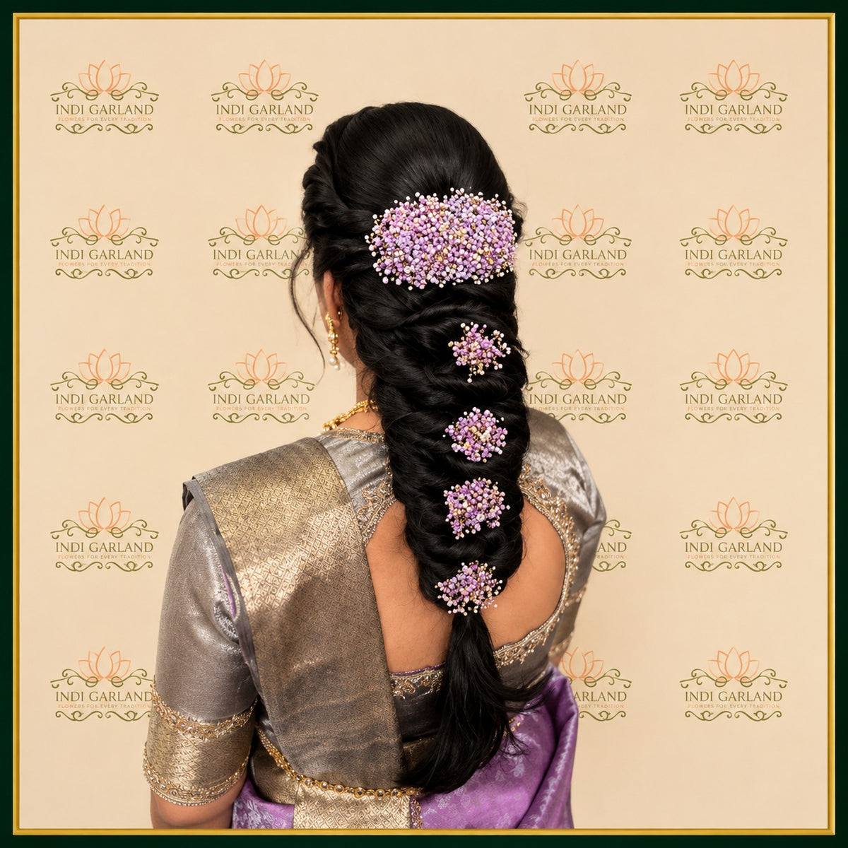 Meher Gypso Veni – Fresh Gypso Floral Braid Arrangement