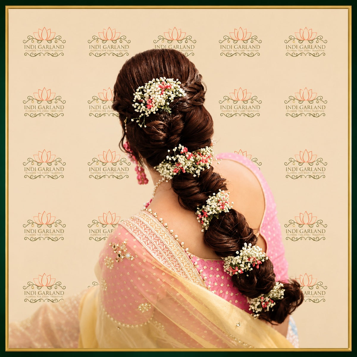 Gulzar Gypso Veni – Fresh Gypso Floral Braid Arrangement