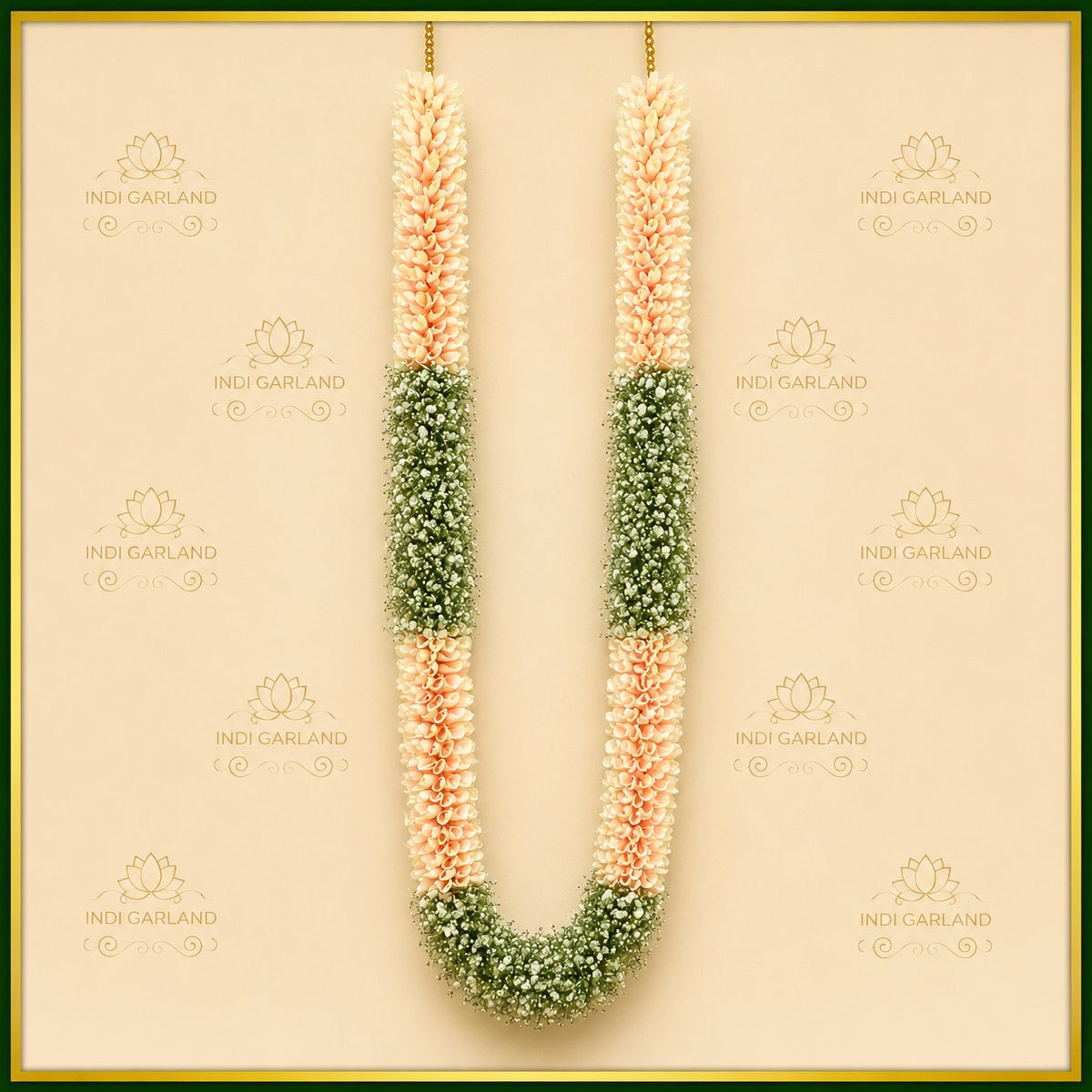 Gulvalli Garland – LP Rose Petals & Gypsophila Fresh Floral Garland Set